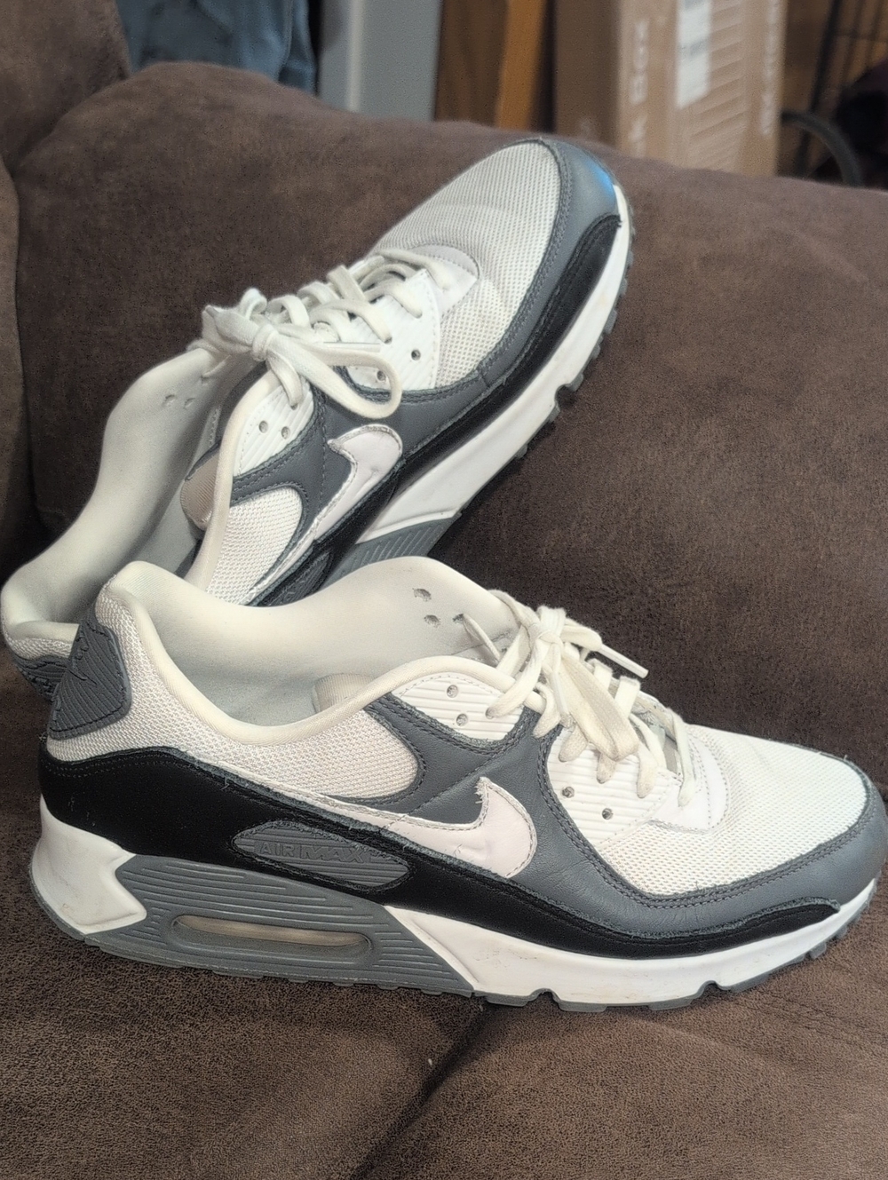 Nike White and Gray Air Max Sneakers -Size 11